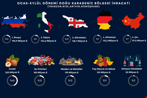 DOĞU KARADENİZ İHRACATI YÜZDE 15 ARTTI