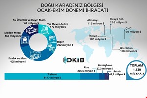 DOĞU KARADENİZ BÖLGESİ İHRACATI 1 MİLYAR DOLAR ÜZERİNE ÇIKTI
