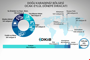 BÖLGE İHRACATI 1 MİLYAR DOLAR EŞİĞİNE DAYANDI